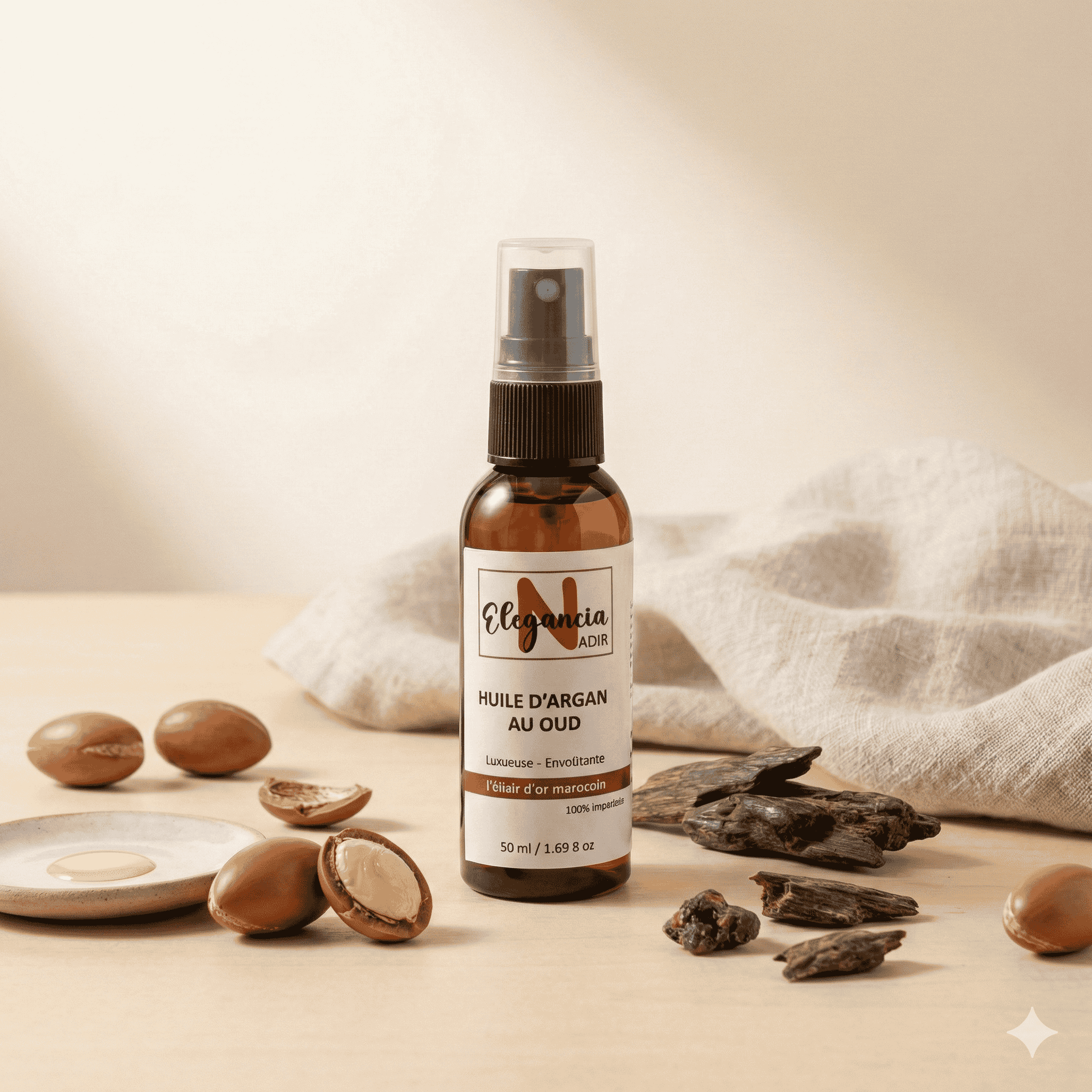 Huile d'Argan au Oud Nadir Elegancia - Élixir Sacré - 50ml